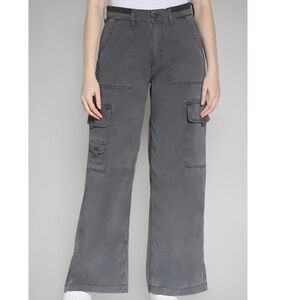 American Eagle Outfitters Gray Wide Leg Cargo Pants